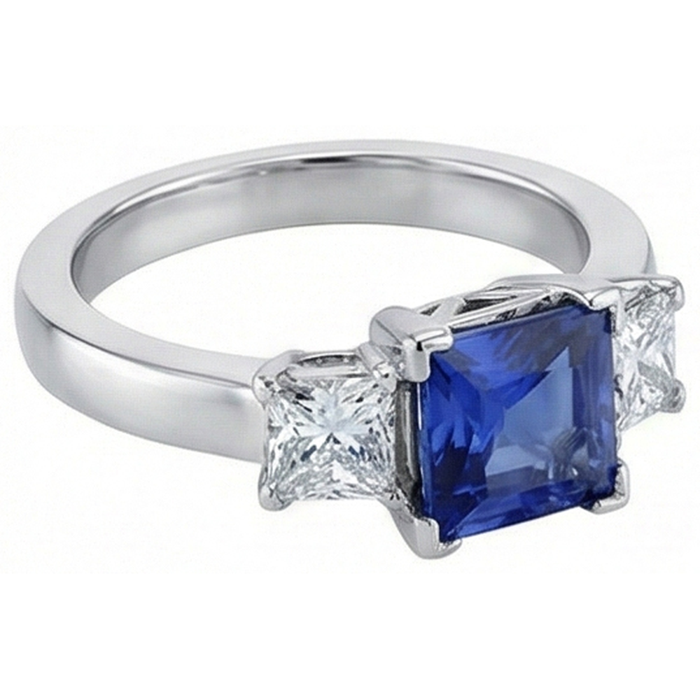 natural princess sapphire 5ct ring close up detail