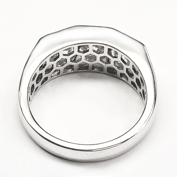 Gold Mens Diamond Ring Round Cut Lab Grown 10K Gents Jewelry