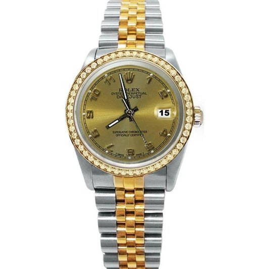 Champagne Dial Rolex Datejust Diamond Bezel