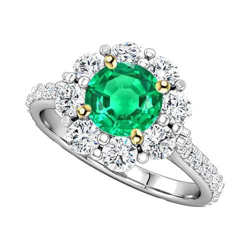 Luxury Emerald Gemstone Ring 2 ct – main view