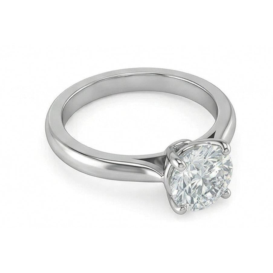 Gorgeous Round Cut 2.75 Ct Solitaire Real Natural Earth Mined Diamond ( Not Lab Grown ) Ring 4 Prongs