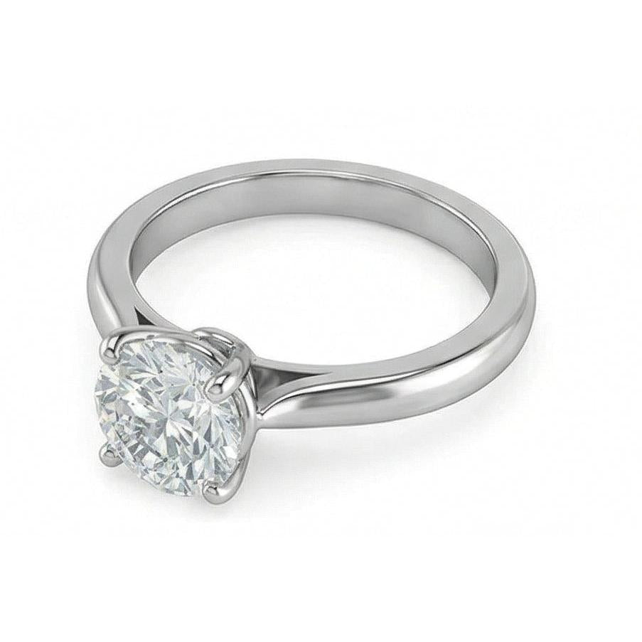 Gorgeous Round Cut 2.75 Ct Solitaire Real Natural Earth Mined Diamond ( Not Lab Grown ) Ring 4 Prongs