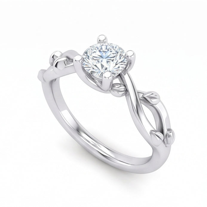 Gorgeous Solitaire Round Cut 1.75 Carat Natural Earth Mined Diamond Ring White Gold 14K