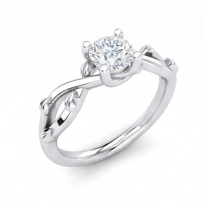 Gorgeous Solitaire Round Cut Real 1.75 Carat Natural Earth Mined Diamond ( Not Lab Grown ) Ring White Gold 14K