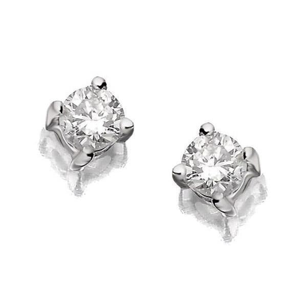 Gorgeous 1.10 Carats Genuine Diamond Stud Earrings Gold White 14K