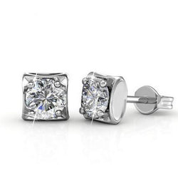 Gorgeous 2 Ct Natural Earth Mined Diamonds Stud Earrings White Gold 14K New