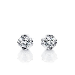 Gorgeous Brilliant Cut 2.60 Ct Natural Diamonds Lady Studs Earrings White Gold