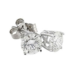 Gorgeous Genuine Diamond Studs Earrings 2.02 Cts Round Stud Earring