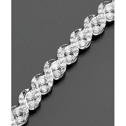 Gorgeous Genuine Round Diamond Bracelet White Gold Jewelry New 10 Ct