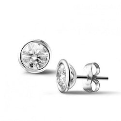 Gorgeous Round Brilliant Cut 3.80 Ct Real Diamonds Studs Earring White Gold