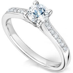 Gorgeous Round Cut 2.20 Carats Real Natural Earth Mined Diamonds Accented Ring White Gold 14K