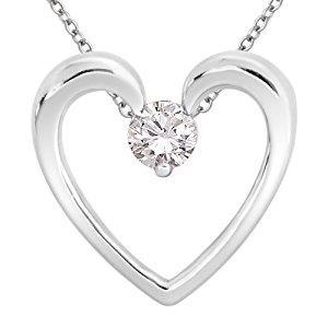 Gorgeous Round Cut Real Diamond Heart Pendant 1.25 Ct White Gold Jewelry