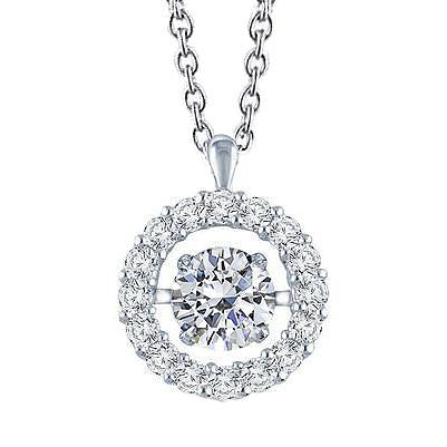 Gorgeous Round Cut Real Diamond Necklace Pendant 7 Carats Solid White Gold