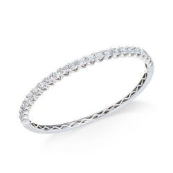 Gorgeous Round Real Diamonds Bangle 3.45 Carats