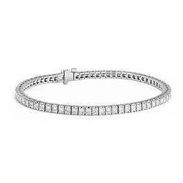 Gorgeous White Round Real Diamond Tennis Bracelet Lady Gold Jewelry 7 Carats