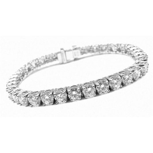 Gorgeous Round Lab Grown Diamonds Tennis Bracelet Jewelry White Gold 9 Carats