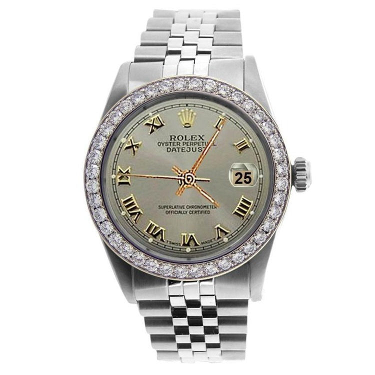 Men Watch Diamond Bezel QUICK SET