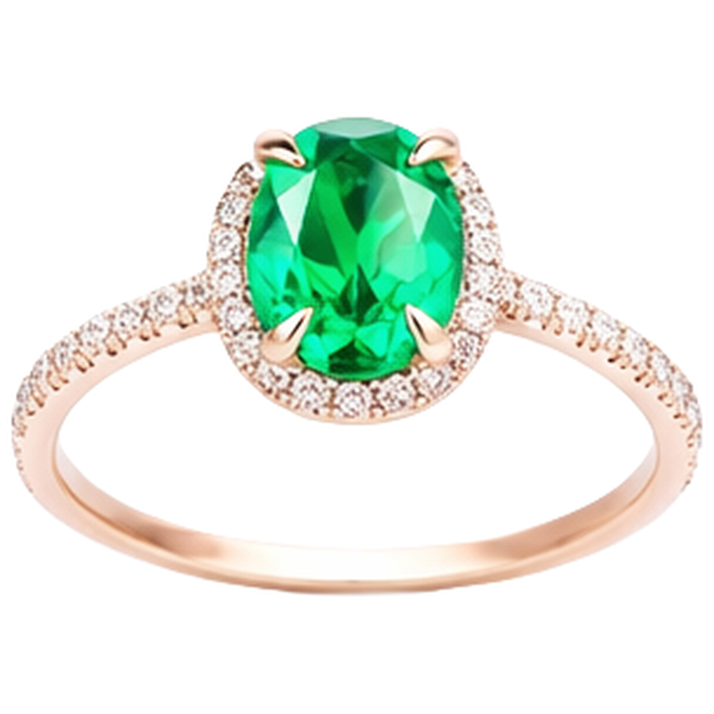 Green Emerald And Natural Earth Mined Diamond ( Not Lab Grown ) Wedding Ring 5.45 Carats