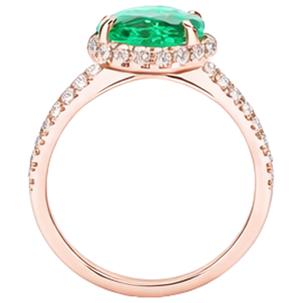 Green Emerald And Natural Earth Mined Diamond ( Not Lab Grown ) Wedding Ring 5.45 Carats