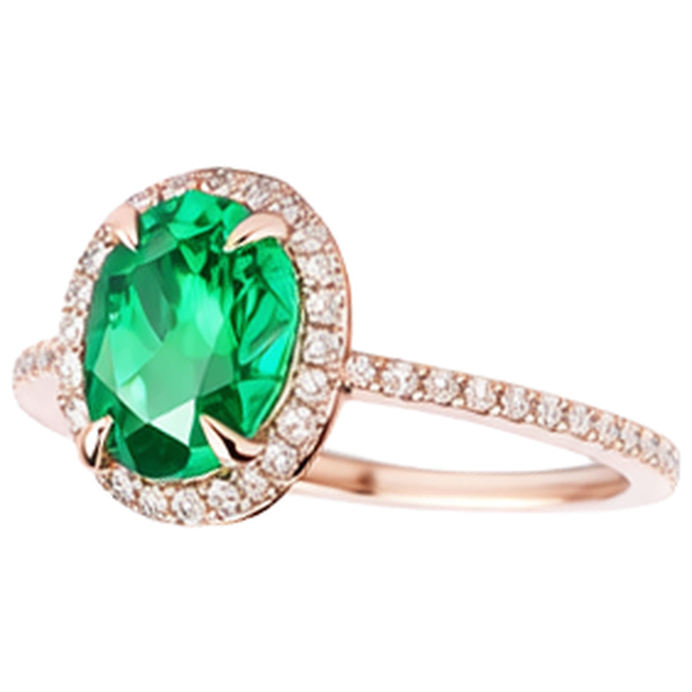 Green Emerald And Natural Earth Mined Diamond ( Not Lab Grown ) Wedding Ring 5.45 Carats