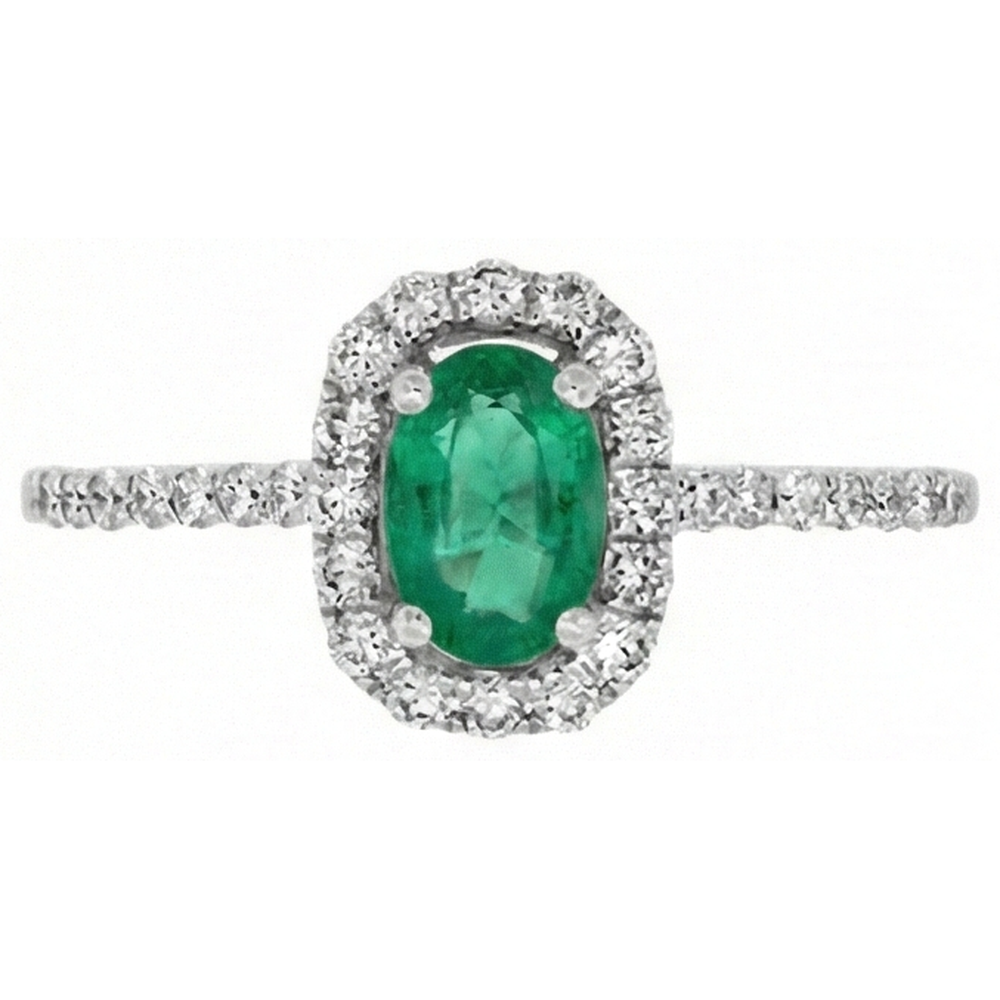 Green Emerald And Natural Earth Mined Diamond ( Not Lab Grown )s 5.25 Carats Wedding Ring 14K WG