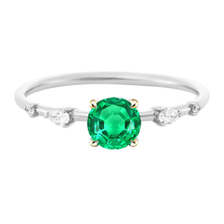 Premium Anniversary Ring Fine Emerald Precious Stone Ring – 2 ct