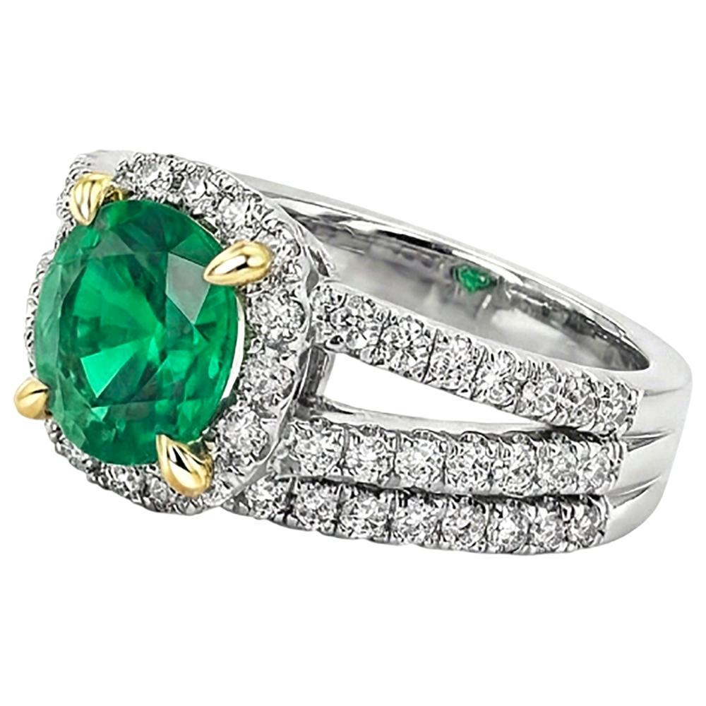 Exquisite Colored Stone Ring 2.50 ct – angle view