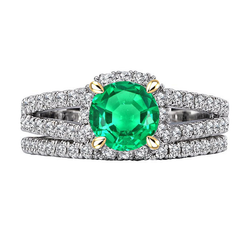 Earth-Mined Eagle Colombian Emerald Colored Stone Ring 2.50 ct