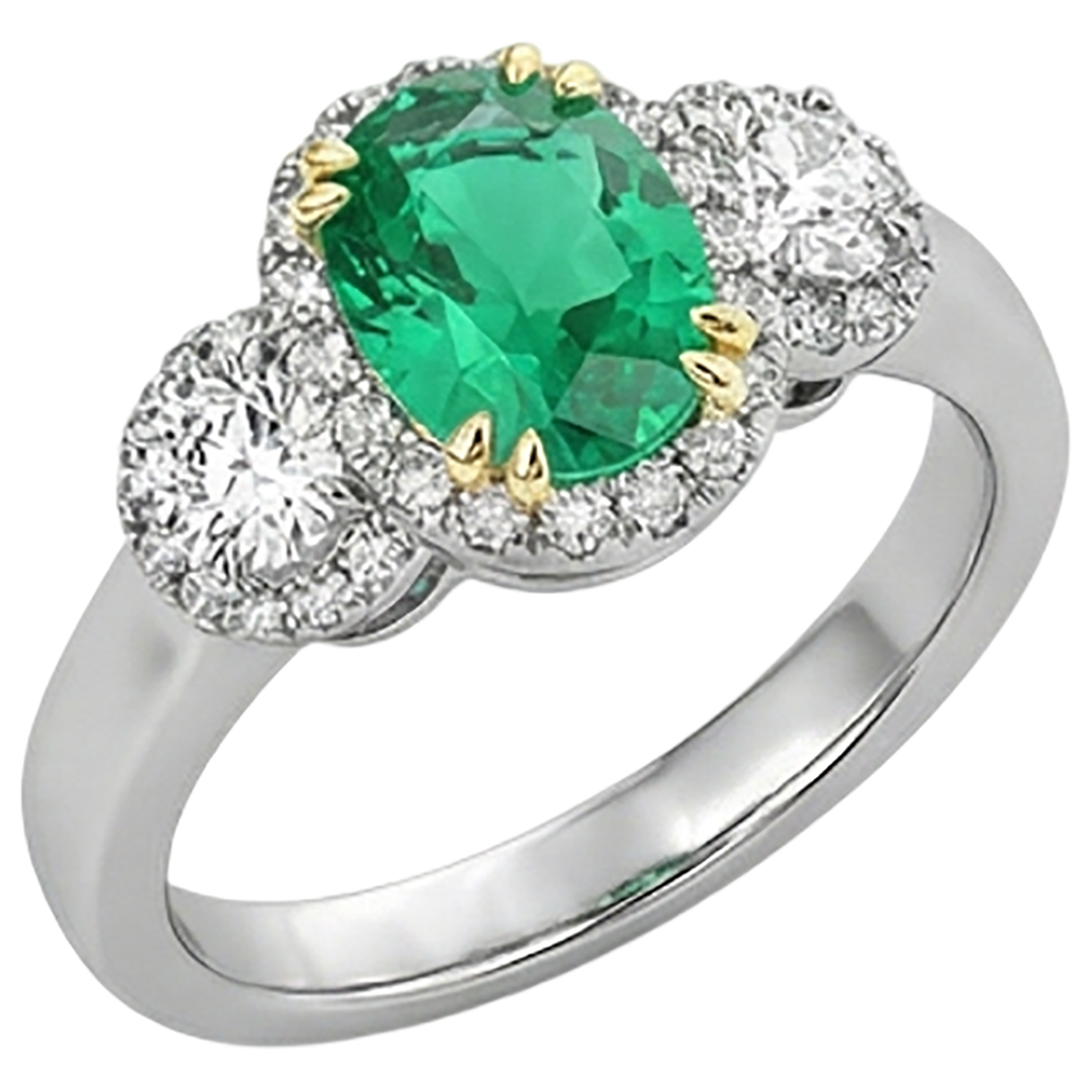 Sparkling Precious Stone Ring 2.50 ct – side view