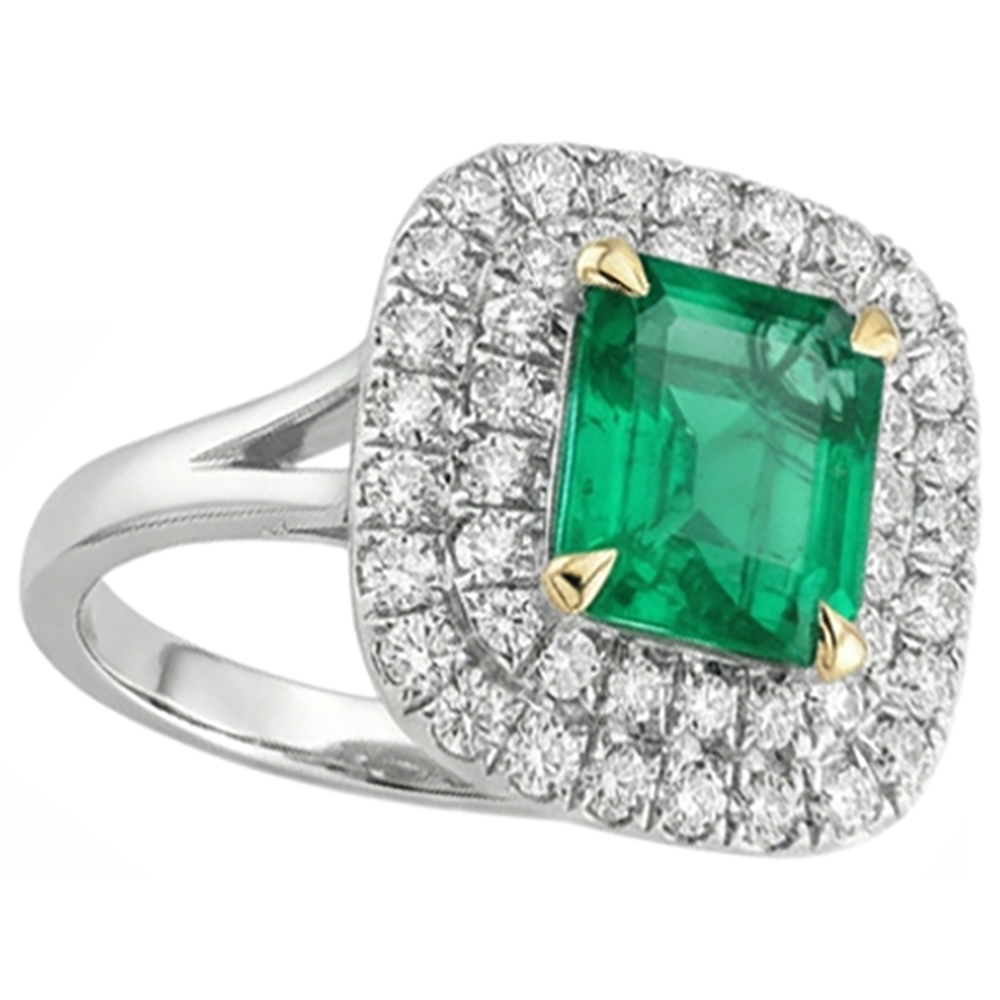 Elegant Colored Stone Ring 2 ct – angle view
