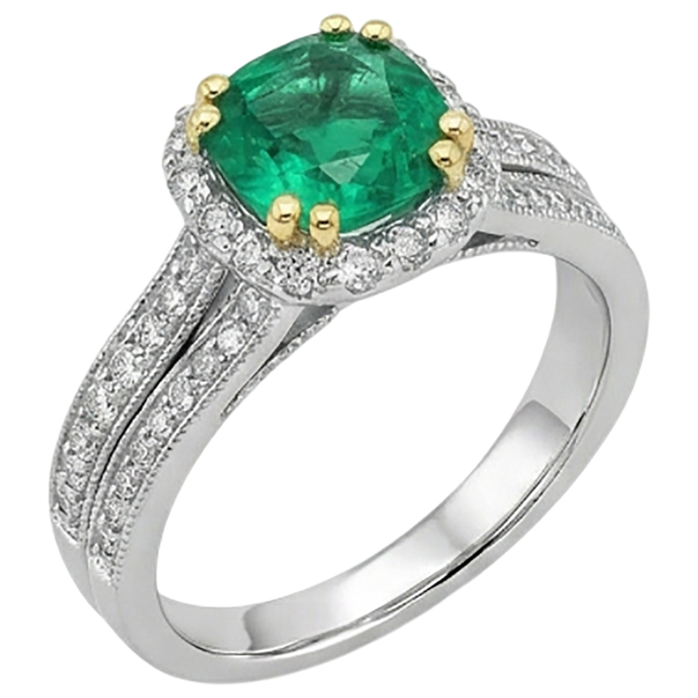 Handmade Colored Stone Ring 2.50 ct – profile view