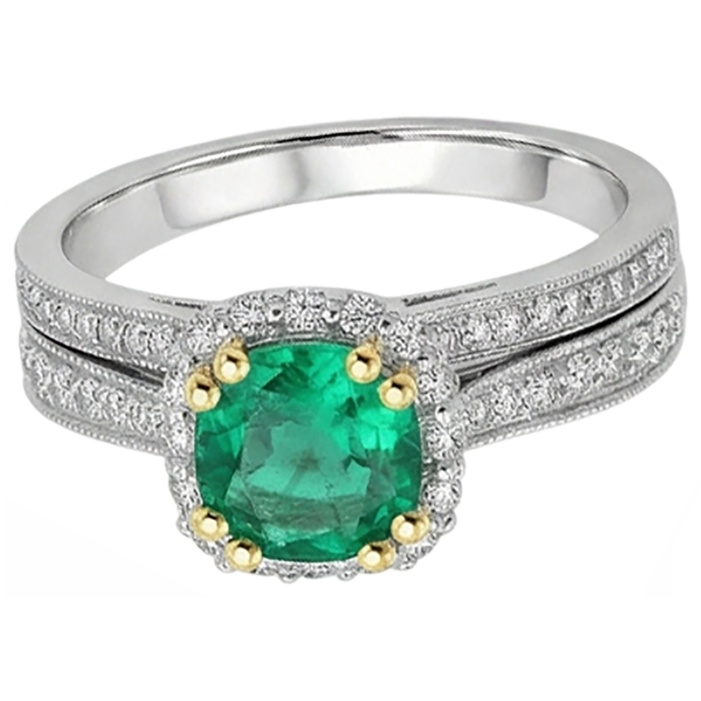 Handmade Colored Stone Ring 2.50 ct – front view