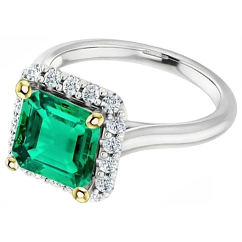 Designer Colored Stone Ring 3.50 ct – front view