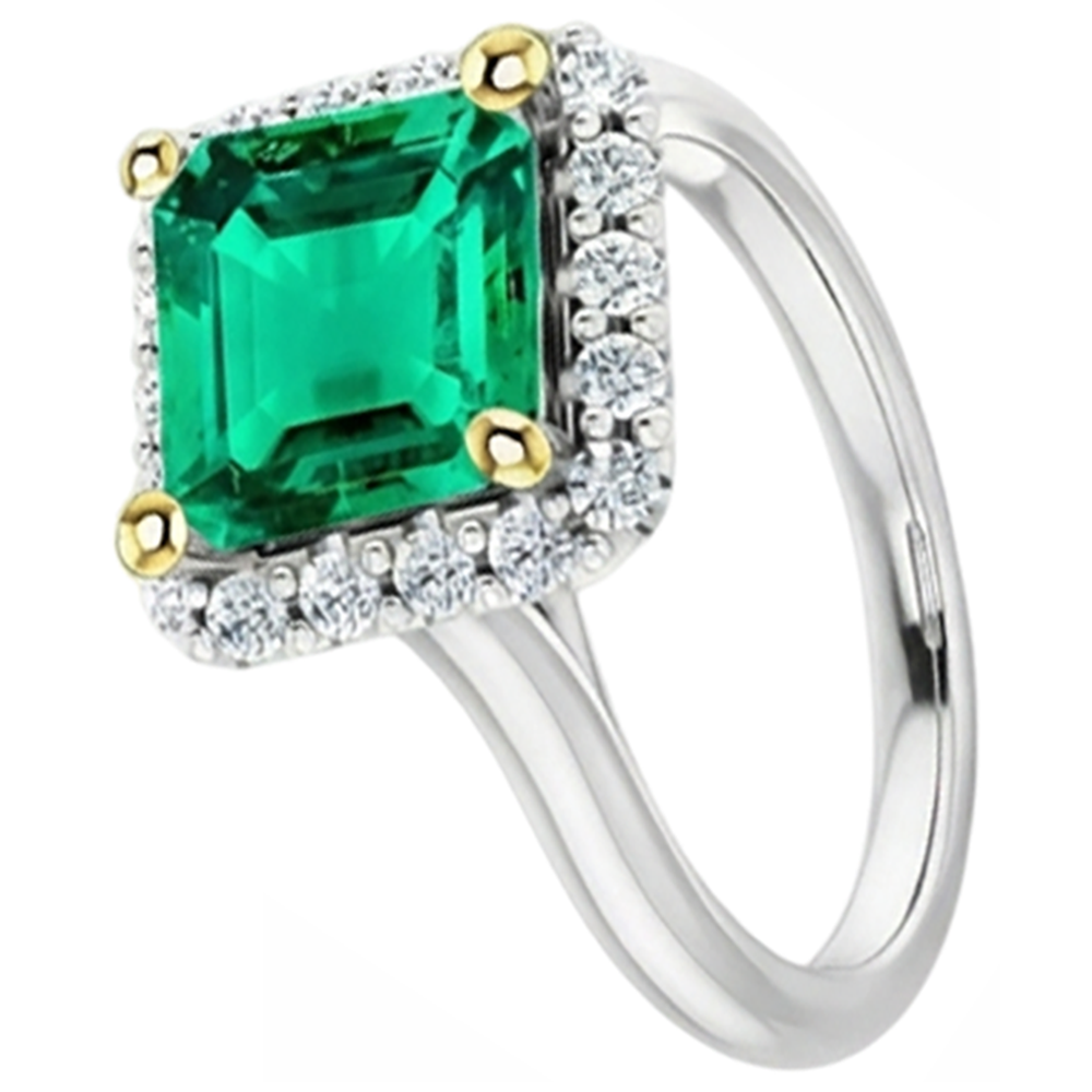 Designer Colored Stone Ring 3.50 ct – angle view
