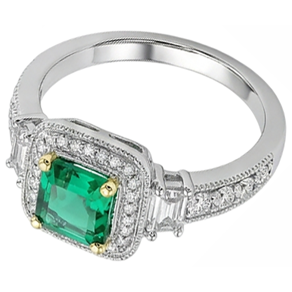 Bespoke Colored Stone Ring 3 ct – front view