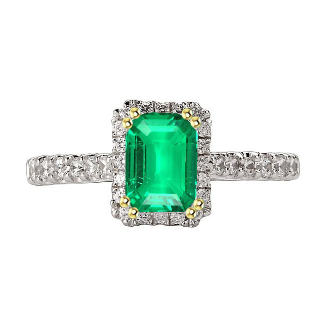 Genuine Fine Emerald Gemstone Ring – main view
