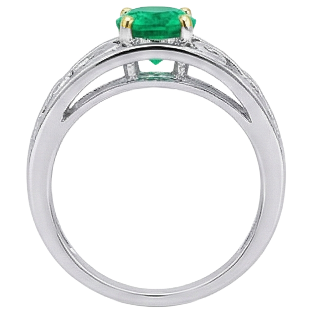 Luxury Colored Stone Ring 2 ct – top view