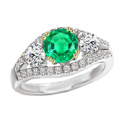Refined Colombian Emerald Precious Stone Ring 2.50 ct – 14 Karat