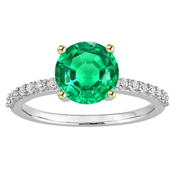 GIA Certified Precious Stone Ring – Colombian Emerald 2 ct