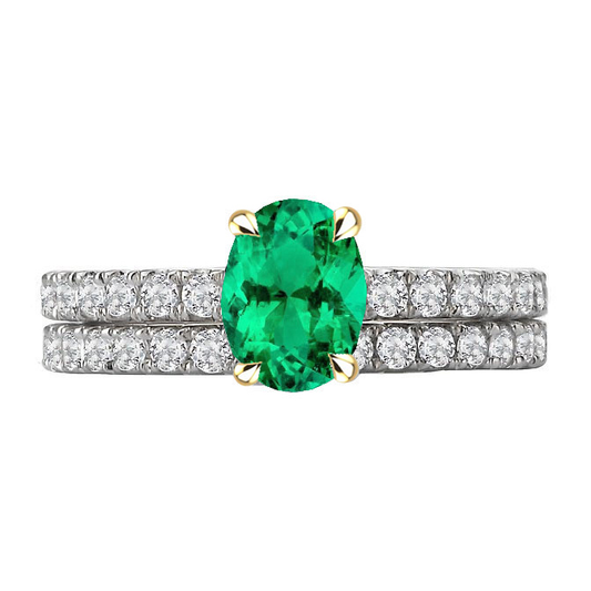 Authentic Colombian Emerald Precious Stone Ring – main view