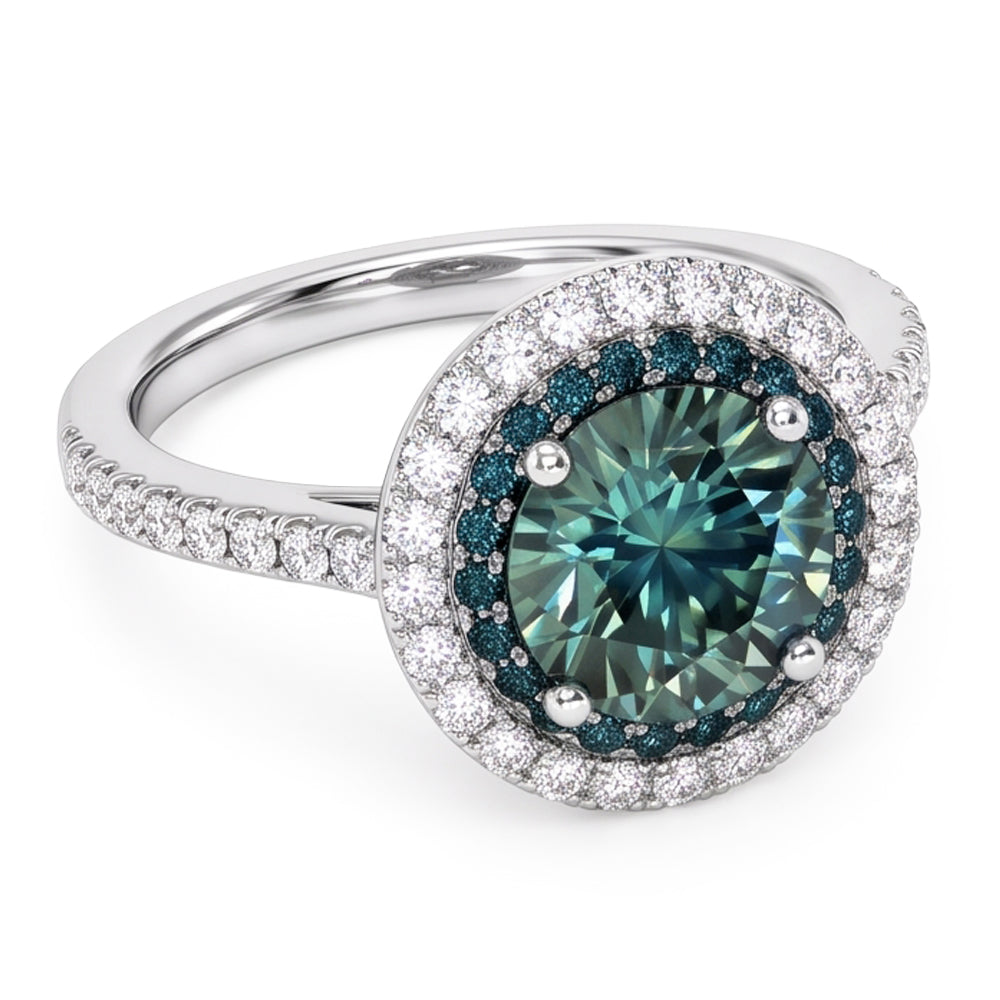 Green Sapphire Wedding Cocktail Ring