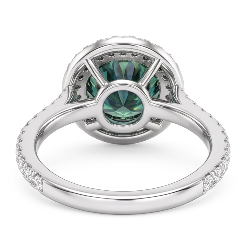 Green Sapphire Wedding Cocktail Ring