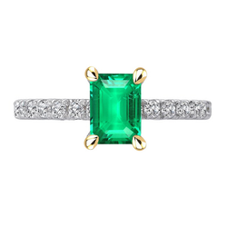 GIA Certified Emerald Colored Stone Ring 2.50 ct – 14 Karat Two