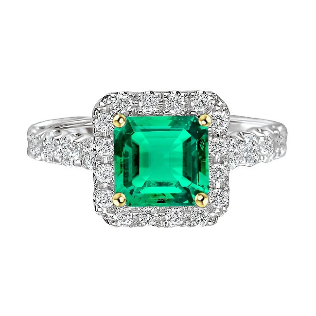 Genuine Emerald Precious Stone Ring – main view