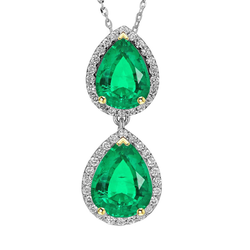 Bespoke Colombian Emerald Stone Pendant Necklace 1.50 ct – 14K
