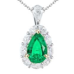 GIA-Certified Gemstone Pendant – Colombian Emerald 4 ct 14 Karat