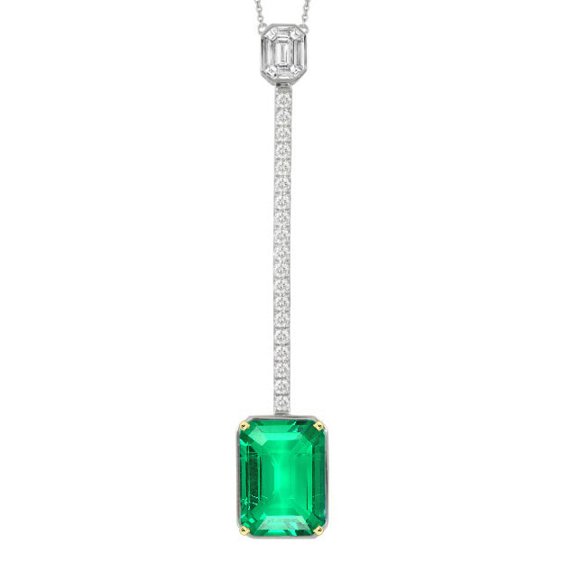 Premium Fine Emerald Precious Stone Pendant 2.50 ct – main view