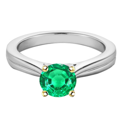 Colombian Emerald Gemstone Ring – GIA-Certified 2 ct 14K Two