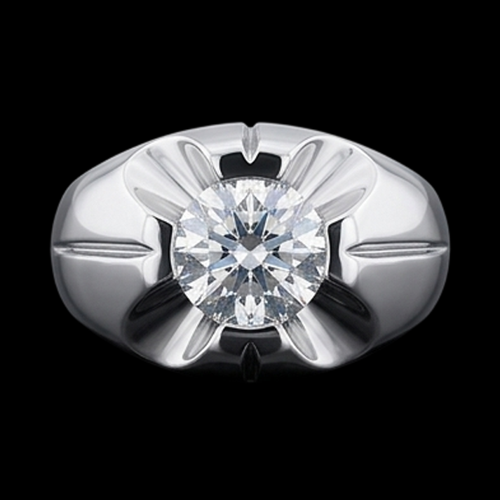 Gypsy 2.50 Carat Round Natural Earth Mined Diamond ( Not Lab Grown )  Solitaire Ring White Gold 14K