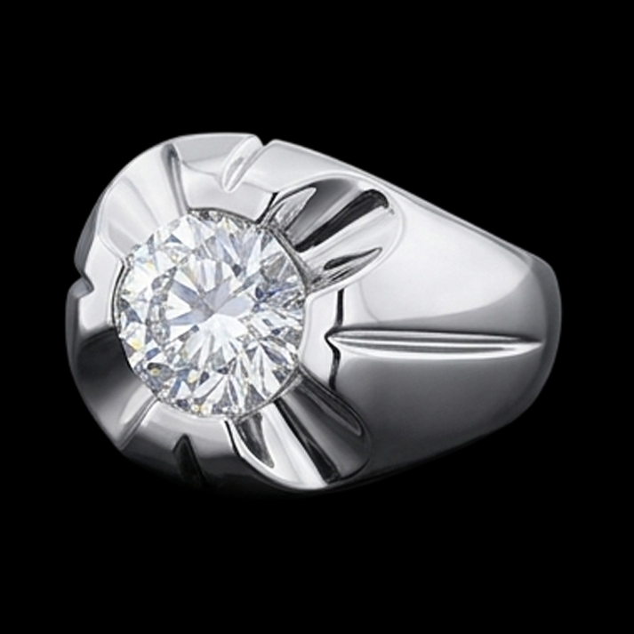Gypsy 2.50 Carat Round Natural Earth Mined Diamond ( Not Lab Grown )  Solitaire Ring White Gold 14K